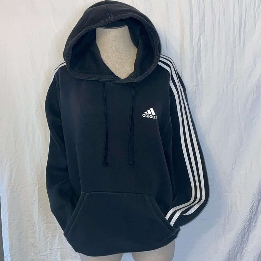Men’s Adidas essential fleece 3 stripe hoodie